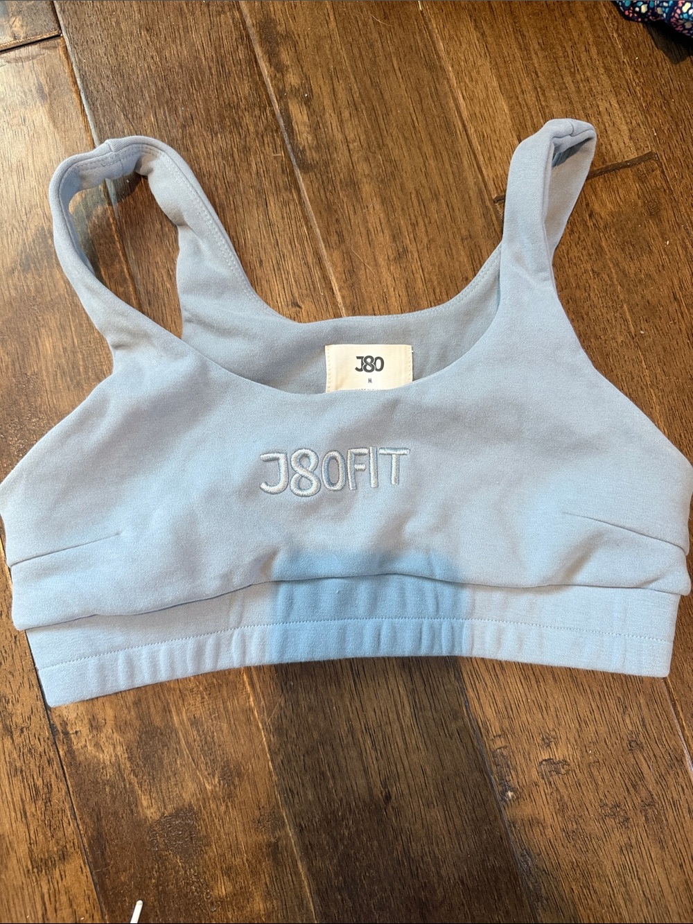 J80 Light Blue Sports Bra - Supportive Women's Activewear